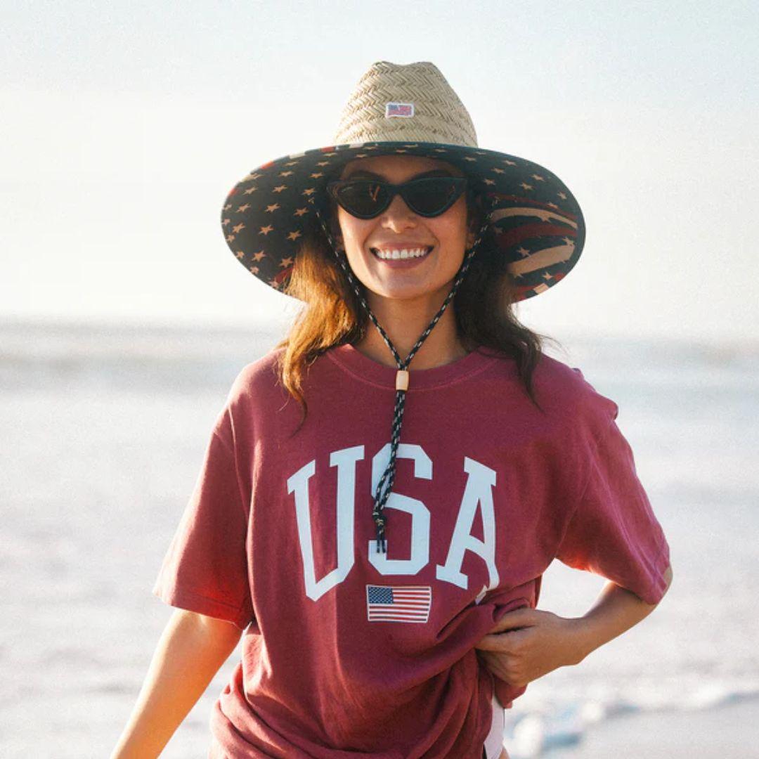 Hemlock Stars & Stripes Signature Lifeguard Straw Hat